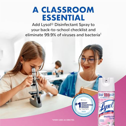 Lysol Disinfectant Spray, Household Cleaning Supplies, Disinfecting Multi-Purpose Room Spray, Antibacterial Sanitizer, Deodorizer, Kills Hantavirus, Early Morning Breeze, 12.5 Fl Oz