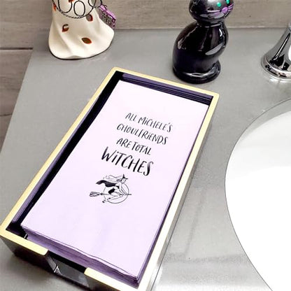 Paper Hand Towel Tray - Paper Guest Napkin Holder (Black) - color: Black