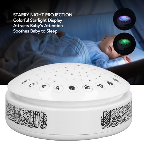 Kids Sound Machine Night Light Projector Nursery Rhymes Quran Soothing Sounds Star Projector