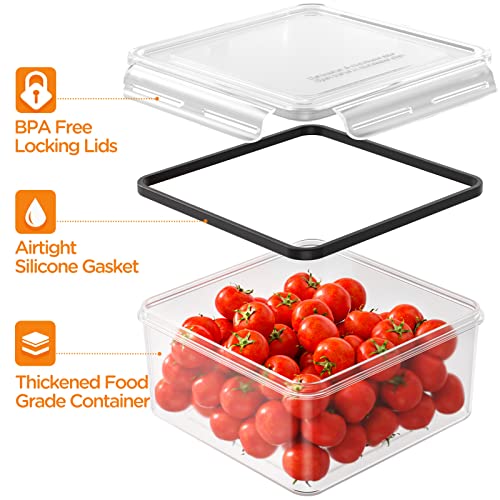 HOMETALL 40 PCS Food Storage Containers with Lids Airtight | 100% Leakproof Plastic Meal-Prep Containers Reusable(20 Containers & 20 Lids),Microwave and Dishwasher Safe - color: Pack of 20