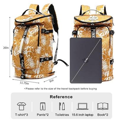 gym duffel bag backpack wrestling bag with shoe compartment 4 kinds of back method waterproof sports walking laptop - color: A-floral Yellow