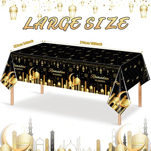6 Pack Ramadan Plastic Tablecloth Decorations & Ramadan Party Supplies Decorations
