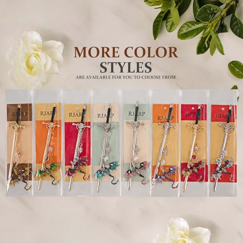 Fourth Wing Dragon Sword Cute Bookmark Book Mark for Reading Women Gifts - color: Silver Color