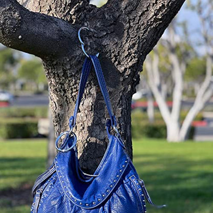 Clipa Bag Hangers The Ring that Opens into a Hook, Closes Automatically | Holds 33 lbs, Needs only 1/2" to Hang a Bag, Easy to Use with One Hand, in 9 available styles, 3 yr Warranty - color: Polished Silver