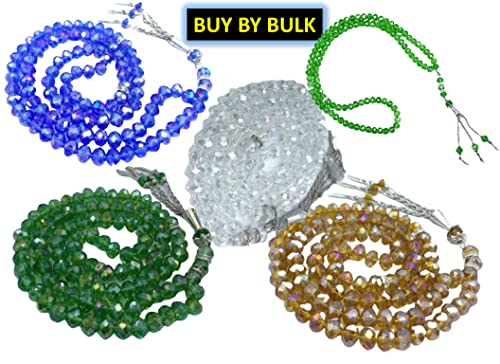 Lot 12 Big Tasbih Prayer 99 Worry Beads Misbaha Islamic Gift Ramadan Gift Allah Rosary Bulk Islamic Crystal Prayer Beads Islamic Gifts 123