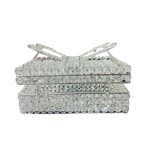 Goofy Turtle Iron Frame Quran Sharif Book Reading Holder Rihal Stand Silver-Toned with Crystal Glass Beads Quran Holder for Bride & Gifting Purpose Size: 12 Inch, Pack of 1