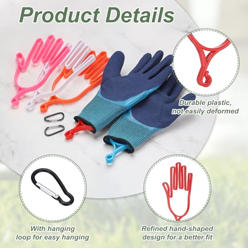 PATIKIL Golf Gloves Stretcher, Plastic Keeper Support Rack Holder Dryer Hanger Frame with Hanging Hook - color: Red/Black