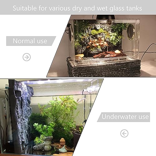 4pcs Rock Terrarium Background,3D Reptile Tank Background Board,Amphibian Stereo Backdrop Wall,Lizard Snake Gecko Spider Chameleon Turtle Fish pet silo Background Decorative Panel - color: grey-11.8"*8.8"（4pcs）