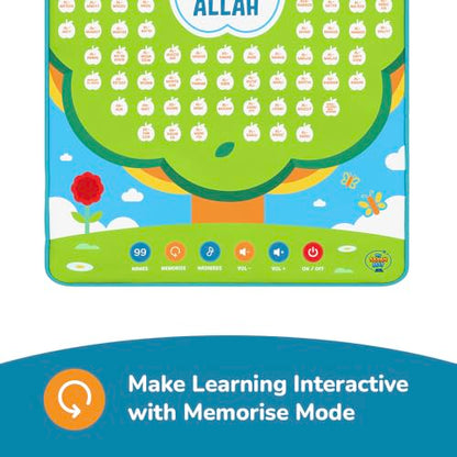 My Salah Mat Interactive Islamic Wall Art - Great Gift for Muslim Kids (99 Names of Allah) - style: 99 Names of Allah