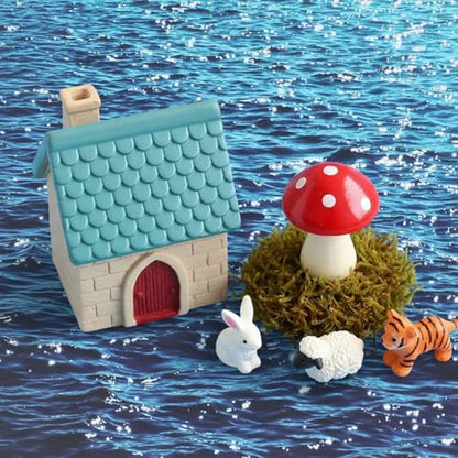 6 Pcs Artificial Ripple Water Effect Sheets Ocean Diorama Supplies Paper Self Adhesive Realistic Stream Background Miniature River Scenery DIY Accessories for Sand Table Model Decor Lake(2 Styles)