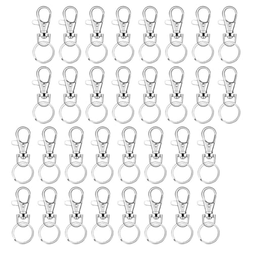 160pcs Rotation Lobster Claw Clasps Set Key Rings Swivel Keychain Accessories for Bags and DIY Projects