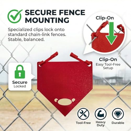 Baseball Softball Dugout Organizer - Fence-Mounted Hanging Holder for Bat Glove Helmet & Water Bottles - with Secure Clips - Heavy-Duty PLA 3D Print, Keeps Dugout Neat & Accessible - color: White