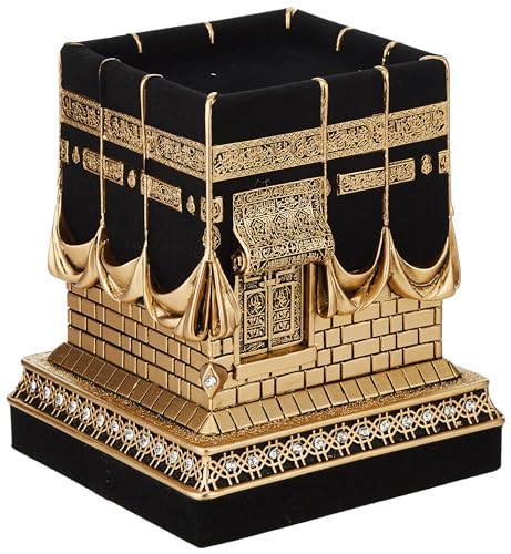 Home Table Decor Kaba Replica Model Showpiece Bookend Eid Gift (Large, Gold) - color: Gold, size: Large