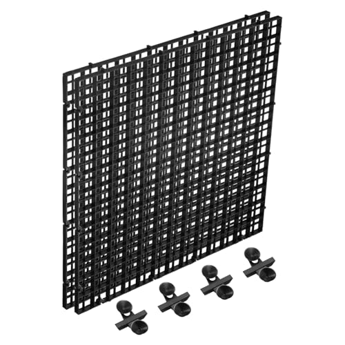 uxcell 2Pcs Aquarium Fish Tank Divider, 12x12 Inch Plastic Egg Crate Light Diffuser Grid Filter Bottom Partition Separator with Sucker Clips and Suction Cups for Aquarium, Black - color: Black, size: 12x12 Inch