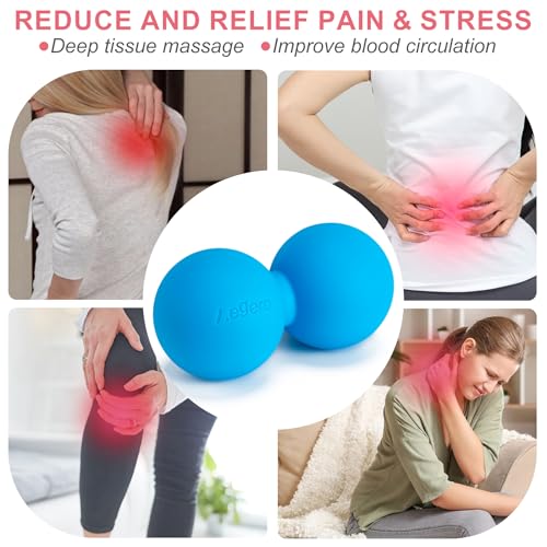 Aegero Peanut Massage Ball-Double Lacrosse Massage Ball, Mobility Ball for Myofascial Release,Yoga Therapy,Trigger Point Therapy,Muscle Knots and Acupoint Massage (Purple Firm Ball) - color: Purple