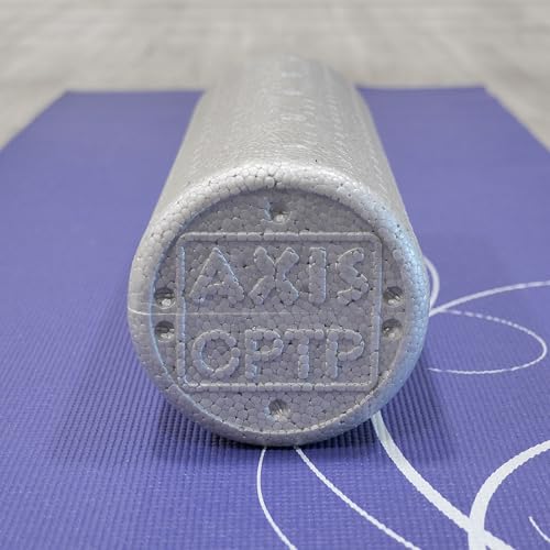 OPTP Silver AXIS Foam Roller, Moderate Density for Sports Medicine, Physical Therapy, Pilates, Yoga - Myofascial Release on Trigger Points (Silver Moderate Density, 18" x 6" Round) - size: 18" x 6" Round