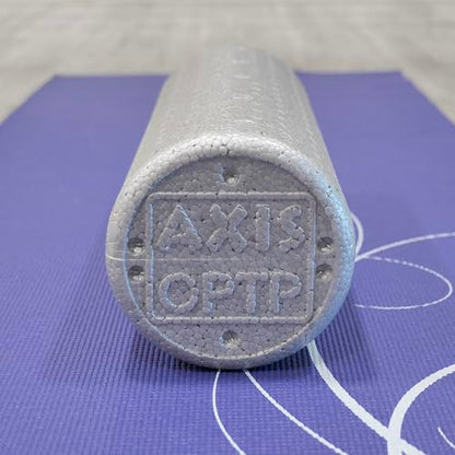 OPTP Silver AXIS Foam Roller, Moderate Density for Sports Medicine, Physical Therapy, Pilates, Yoga - Myofascial Release on Trigger Points (Silver Moderate Density, 18" x 6" Round) - size: 18" x 6" Round
