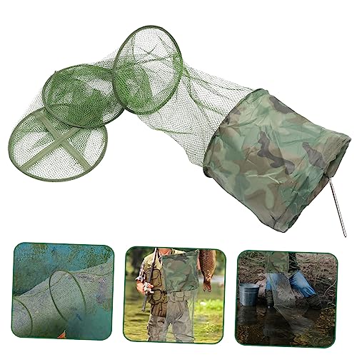 Yardwe Collapsible Fishing Net Lightweight Mesh Tuck Net for Fish Shrimp Use Fishing Tool for Lakes Rivers Sea - size: 200.00X33.00X33.00CM
