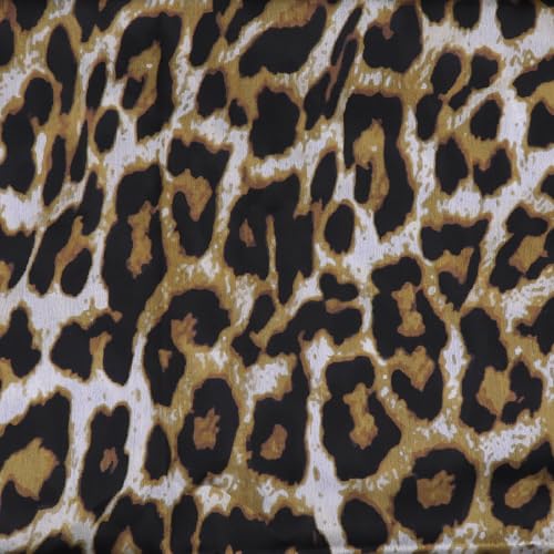RARITYUS Silky Satin Hijab Scarf for Women Watercolor Floral Printed Muslim Hijab Head Wrap Fashion Long Scarves Shawls - color: Brown Leopard Print