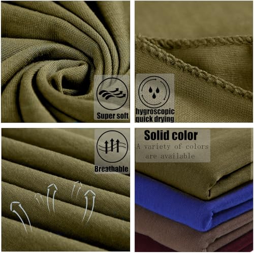 ZRQ 1 Pieces Army Green Stretch Hijab Extra Long Solid Color African Shawl Hair Scarfs Jersey Turban Fashion Head Scarf Soft Head Wraps for Black Women - color: Army Green