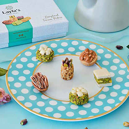 Layla’s Delicacies Mediterranean Special Occasion Gift Box - Handmade Healthy Mixed Nutty Flavors Pastries - Halal, Vegetarian, Gluten Free - 9 Bite-Size Treats - color: Special Occasion Gift Box, size: 9 Count (Pack of 1)