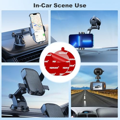 5pcs Sticky Adhesive Pads for Car Phone Mount, 70mm/ 2.76" Double-Sided Heavy Duty Sticker Gel Mounting Tapes Replacement Kit for Suction Cup Dashboard Cell Phone Holder Windshield Dash Cam GPS Base - size: 2.76" / 70mm