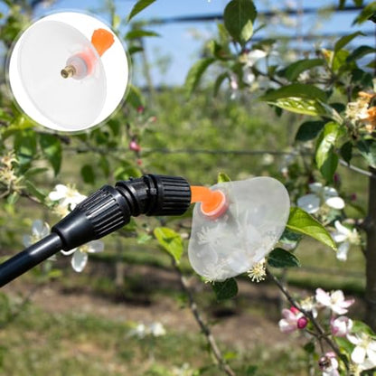 Electric Sprayer Nozzles 2-Pack with Transparent Drift Guard and Windproof Shield for Agricultural Spraying Garden Hose and Backpack Sprayers Fan Shaped Misting Nozzle for Even Spray