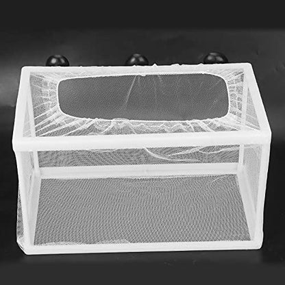 Aquarium Fish Breeder Box Isolation Hatchery with Detachable Frame Locking Feet and Powerful Suction Cup for Fish Fry Hatching Pairing Reproduction and Tank Separation (L) - size: L
