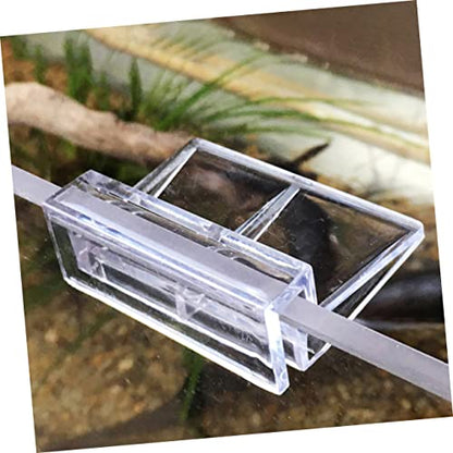 YARNOW 10pcs Betta Tank Stand Fish Tank Accessory Acrylic Bracket Sturdy Support Easy to Install - size: 5.5X5X1.8CM