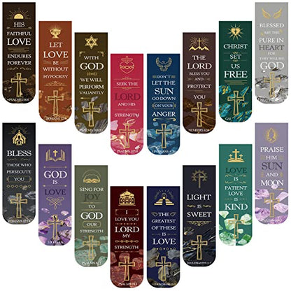 Zonon 48 Pcs Bible Verse Magnetic Christian Bookmarks Clips Fresh Style - style: Fresh Style