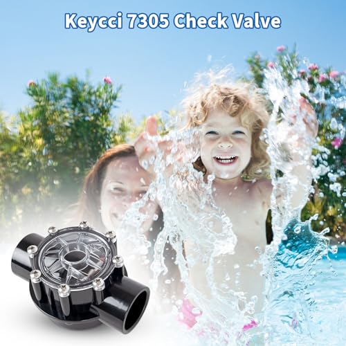 7305 Check Valve Compatible with Ground Pool, Tub & Spa System 180-Dgree Straight Through Flow Fit for Spas Replacement for Jand y Check Valve 2 inch to 2 1/2 Inch