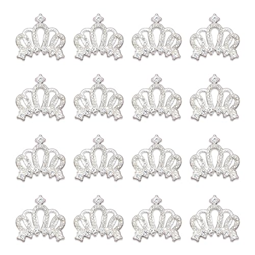 30PCS Crown Rhinestone Jewelry Embellishment, Silver - color: Silver