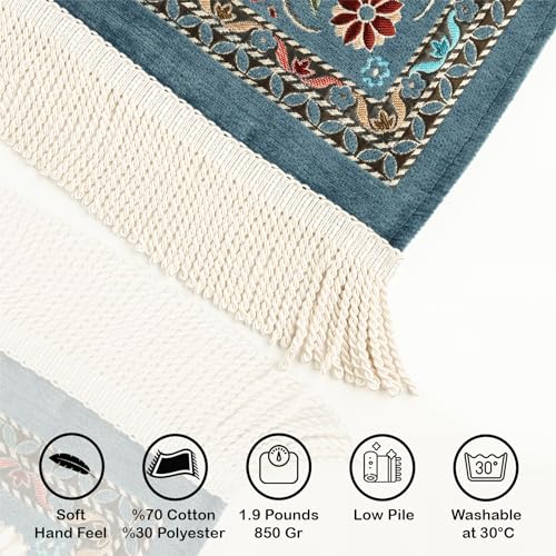 Islamic Prayer Rugs - Men & Women, Thick Ramadan Praying Mat - Muslim Gifts (Turquoise) - color: Turquoise