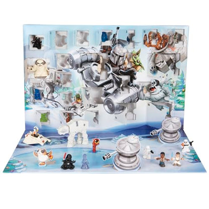 STAR WARS Advent Calendar, 24 Pieces Including Micro Figures & Vehicles, Countdown Calendar, Surprise Toys for Boys & Girls Ages 4+ (Amazon Exclusive)