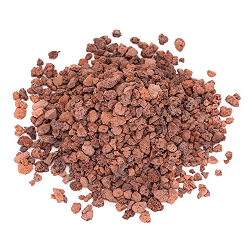 Skyflame 10LB Lava Rocks for Fire Pits, Fire Tables, Fireplaces | 1/10"-1/5" Natural Sizes, Red, Garden Landscaping Decoration, Indoor and Outdoor Use - color: Red, size: 1/10"-1/5"