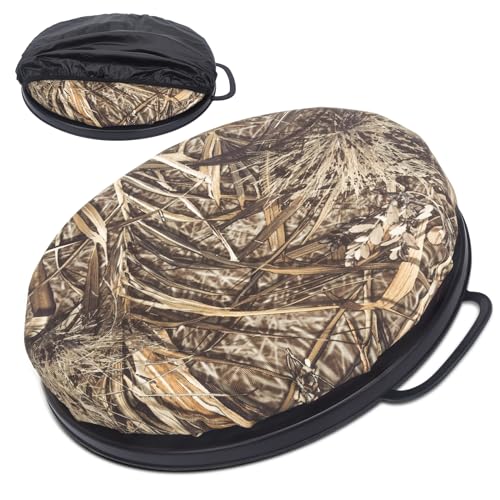WarBull 5 Gallon Bucket Seat, 360-Degree Swivel Seat Foam Cushion Bucket Seat Lid with Waterproof Cover for Dove Duck Hunting, Fishing, Baseball, Gardening and Camping - color: Dry Grass Camo