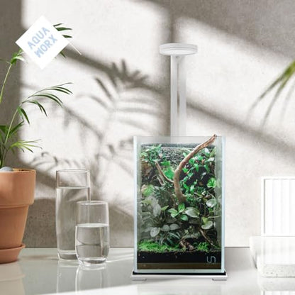 SOL Adjustable Light Stand - Nano Light Riser for Small Planted Tanks, Heavy Duty Aquarium Light Fixture - White - color: White, size: Adjustable Stand