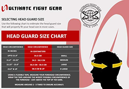 Ultimate - Pro Training Head Guard - Open Face - Boxing MMA Muay Thai Training - color: Black, size: Large-X-Large