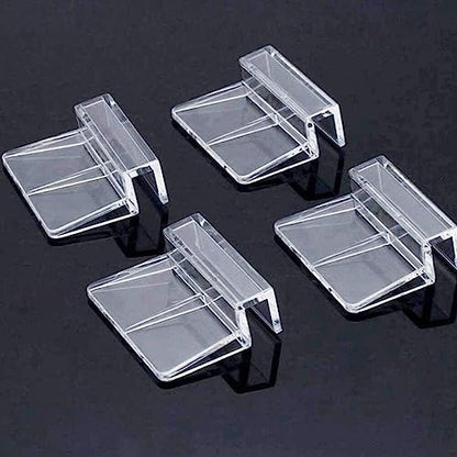 Ipetboom 8pcs Rimless Aquarium Lid Clips Thickness Acrylic Support Brackets for Fish Tanks Easy Install Fish Tank Cover Holders for Open Aquariums