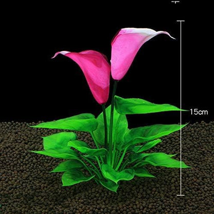 Flower Aquarium Decoration Artificial Aquatic Plant Waterweed Craft Silk Plastic Plants ,Artificial Fish Tank Decorations,Used for Household and Office Simulation Hydroponic ,Aquarium Plants