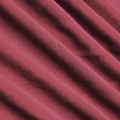 ZGMYC Women Shiny Rhinestones Muslim Hijab Elegant Long Turban Cap Head Wrap Scarf - color: Wine Red