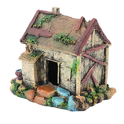 balacoo Aquarium Fish Tank Cave 5.11x3.34x4.72In Resin Fish Shelter Hideaway – Secure Hiding Spot for Stress Reduction – for Freshwater Tanks, Shrimp & Turtles
