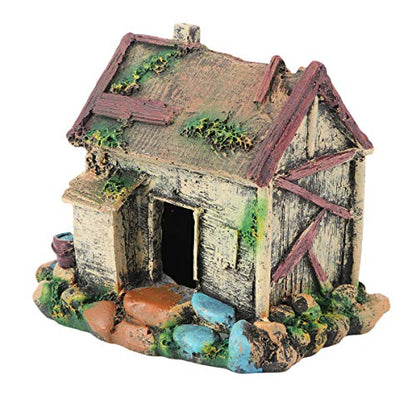 balacoo Aquarium Fish Tank Cave 5.11x3.34x4.72In Resin Fish Shelter Hideaway – Secure Hiding Spot for Stress Reduction – for Freshwater Tanks, Shrimp & Turtles
