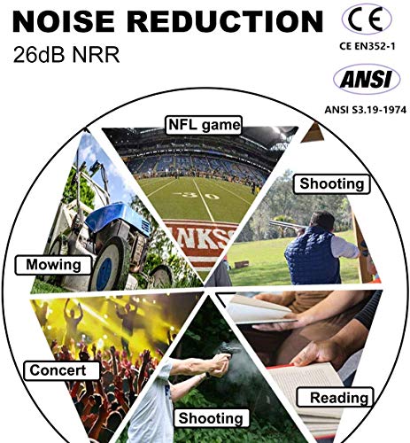 PROHEAR 016 Shooting Ear Protection Earmuffs 2 Pack, NRR 26dB for Gun Range, Hunting -Black and DOTM - color: Black+black-dtom