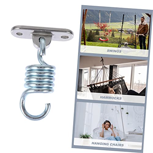 Toyvian 1Set Heavy Duty Hammock Hanging Kit Stainless Steel Swing Hook with Rotatable Bracket Spring Accessories for Easy Setup for Outdoor Swings Heavy Bags