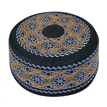 Muslim Prayer Hat for Men Worship Hat Islamic Muslim Prayer Hats Cap Beanie Headwear for Ramadan Eid - color: Yellow
