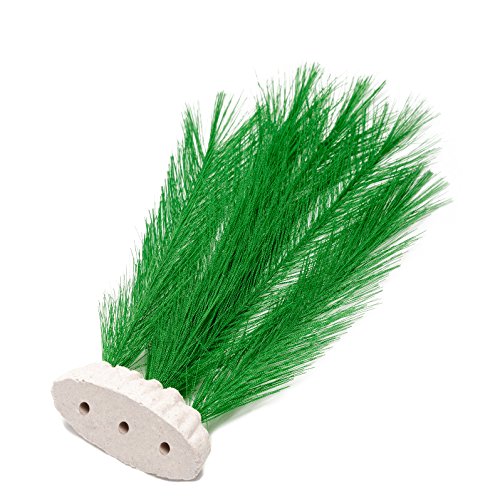 3Pcs Aquarium Decorations Fish Tank Artificial Green Water Plants Made of Silk Fabrics Plastic - color: 7" * 3 Pcs, Green