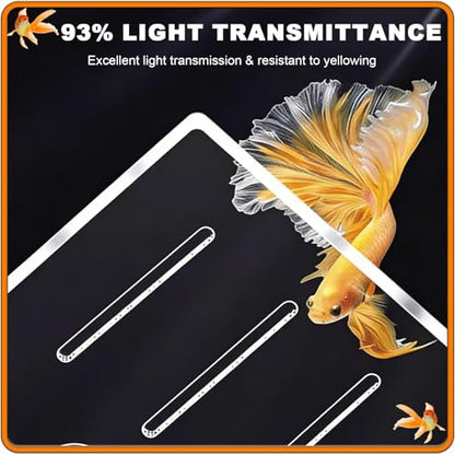 Custom Fish Tank Cover Plate, Acrylic Aquarium Anti-Jump Cover Lid Transparent Invisible Top Cover Plate, It Helps with The Water Evaporation(22"/55cm) - size: 22"/55cm
