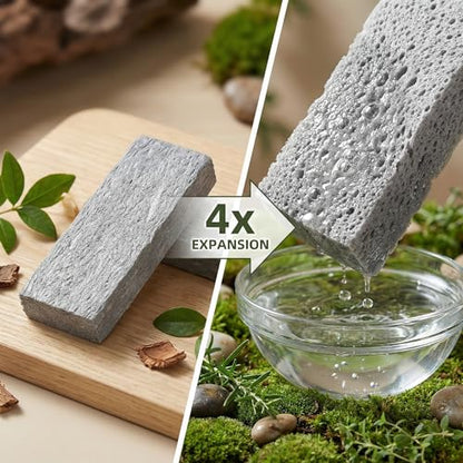 Self Squeezing Mini Mop Foldable Desktop Sponge Sweeper | Sponge Mop with 3 Replacement Heads, Protective Gloves and 5 Kitchen Sponges