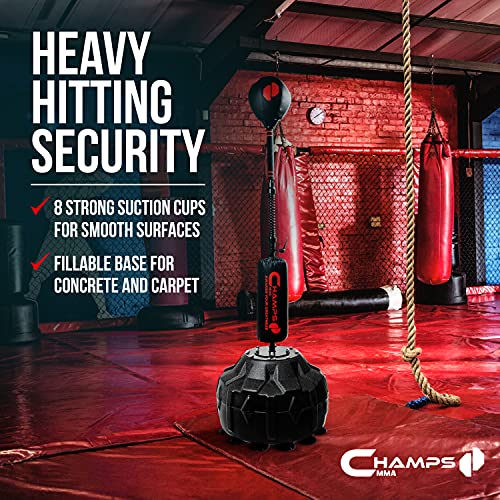 Cobra Reflex Bag - Advanced Reflex Punching Bag for Adults - Ultra-Fast Bounceback to Increase Speed, Reflexes, and Stamina - Adjustable-Height Boxing Bag with Stand and Secure Suction Cups